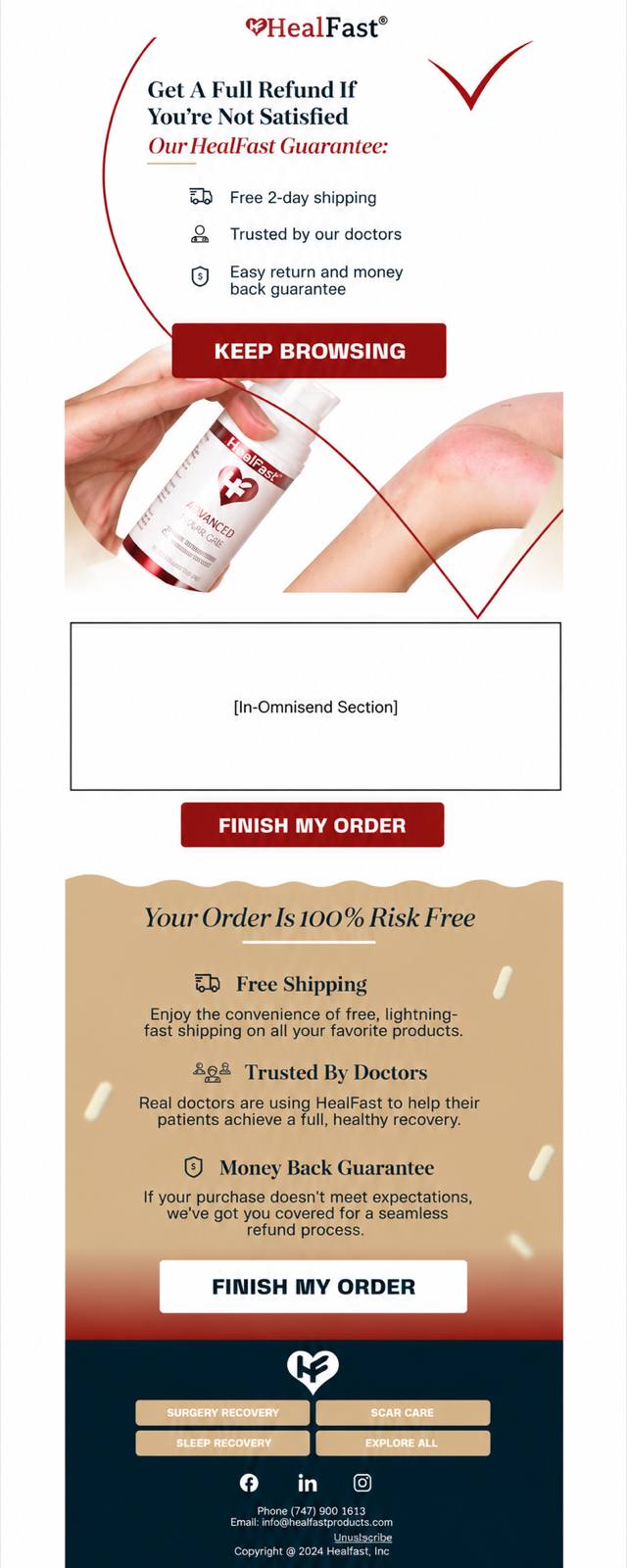 HealFast — Browse abandon email