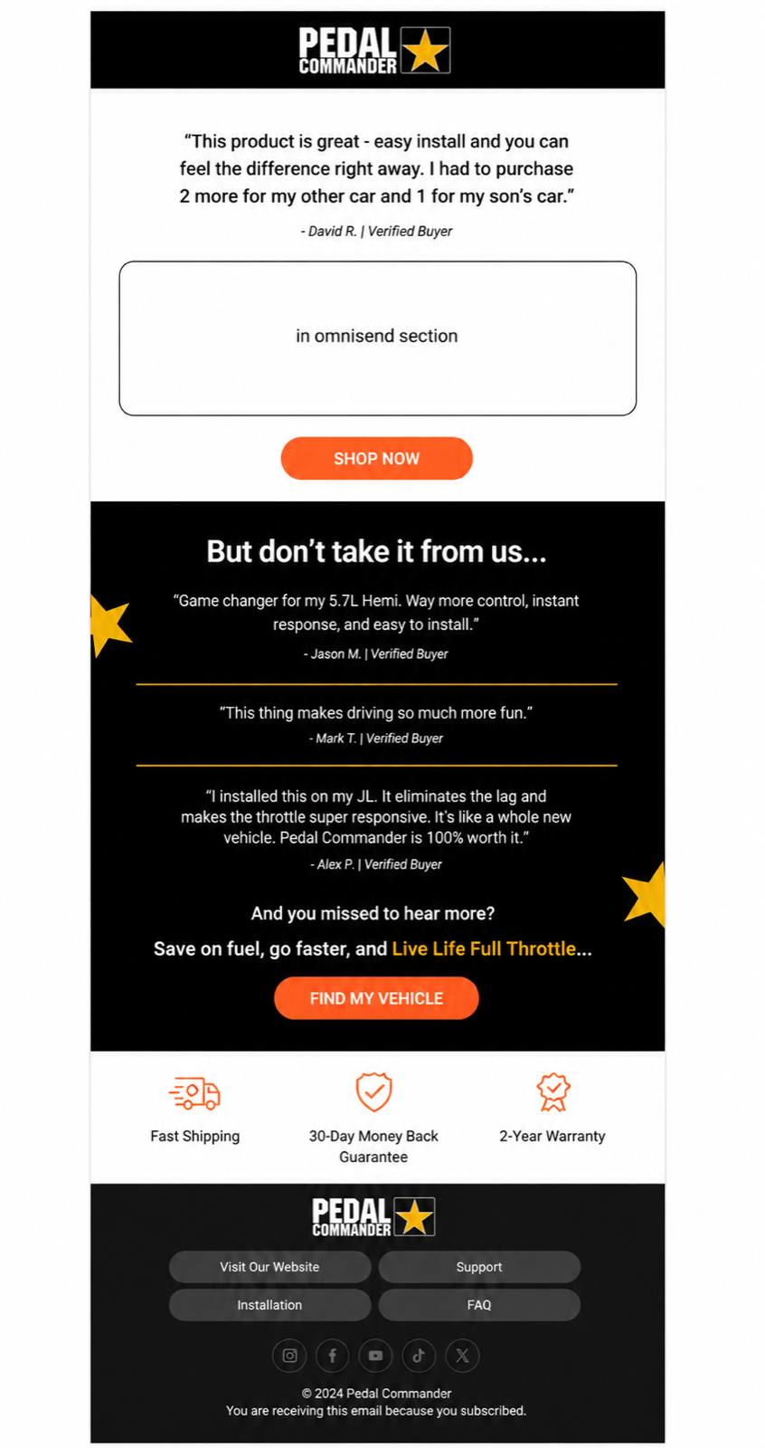 Pedal Commander — Browse abandon email