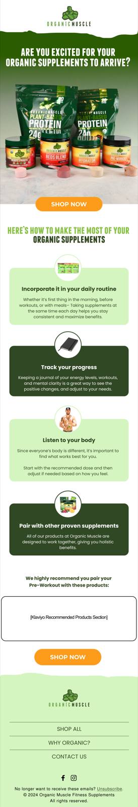 Organic Muscle — Winback email